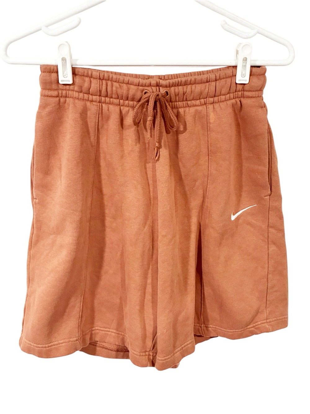 Nike Women's Sportswear Essential Fleece High Rise Shorts Brown Size XS